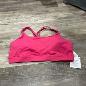 NEW with tags! Lululemon Energy Bra *Medium Support, B–D Cups Raspberry Coulis